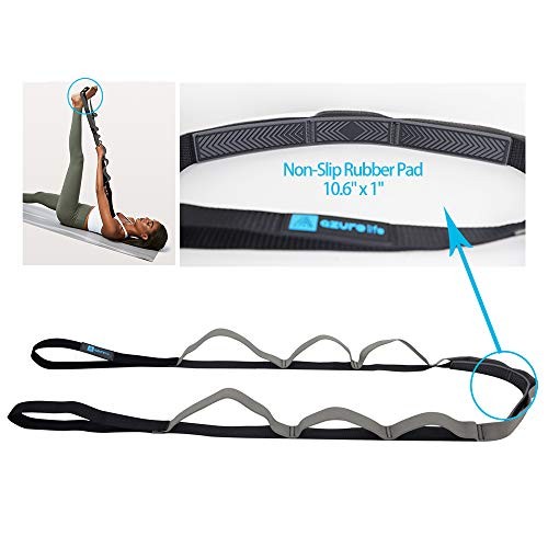 Stretch Strap with 11 Loops, Half Elastic Stretching Strap Band – Stretch Gray