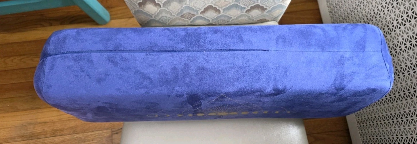 TMNovo Yoga Bolster Pillow Purple / Blue Suede 28&Prime; x 10&Prime; x 6&Prime;