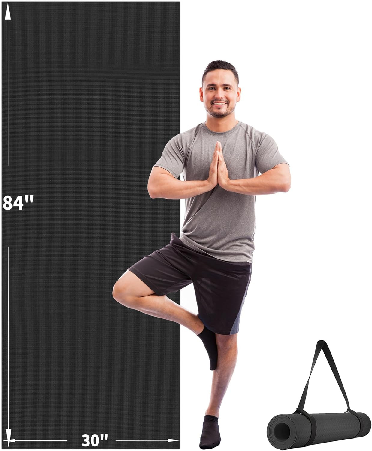 Yoga Mat for Women and Men, Extra Long and Wide Exercise Mat(72&Prime;X48&Prime;/84&Prime;X30&Prime;), L