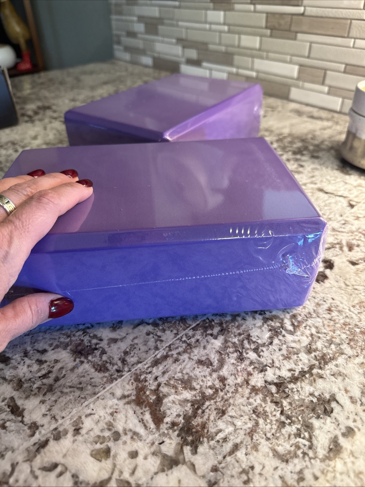 Purple Yoga Block Two Pack
