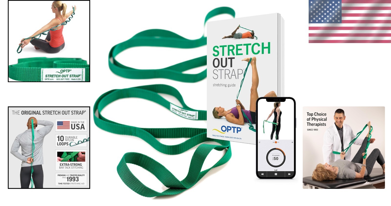 Durable Stretching Strap for Mobility and Flexibility – Includes Exercise Guide