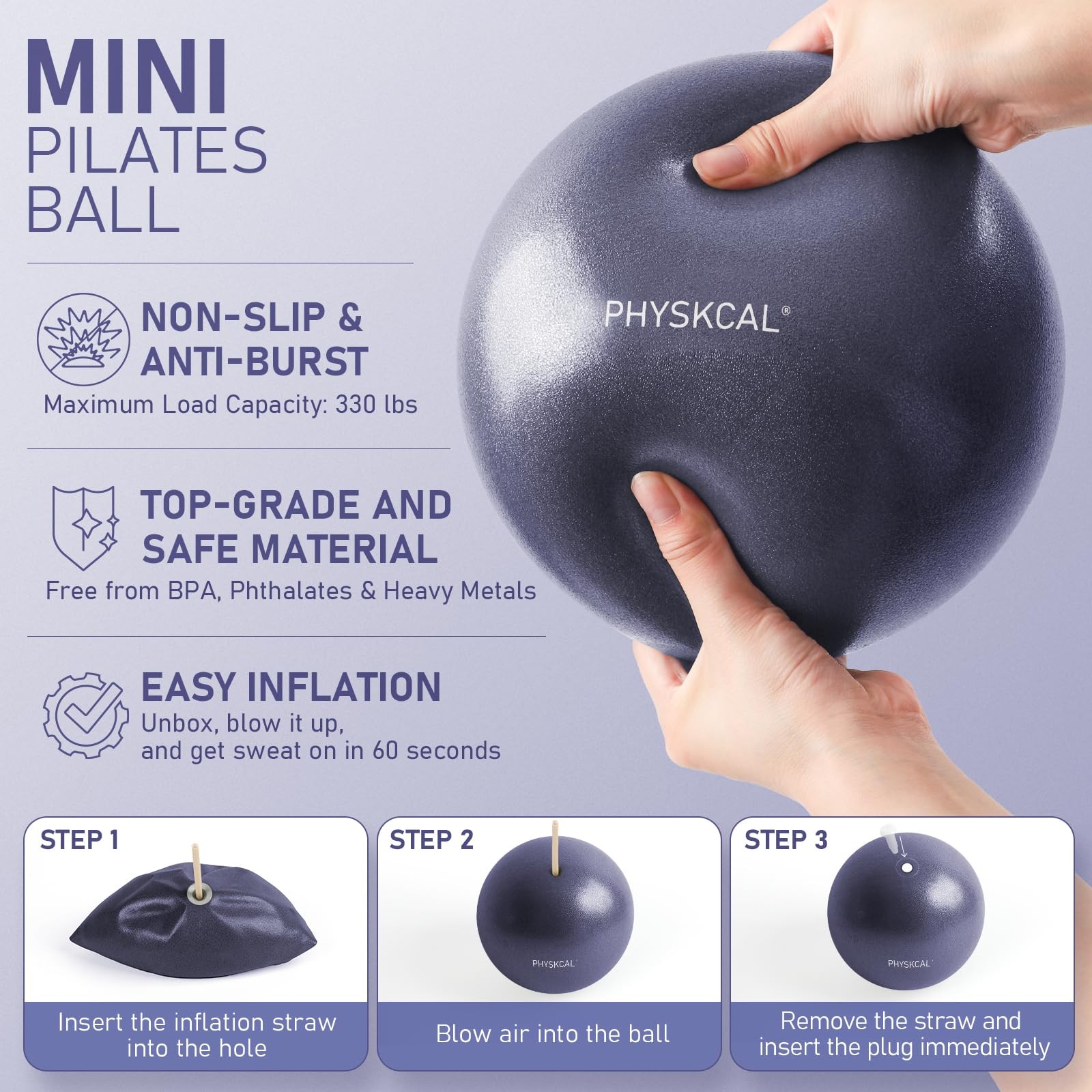 Pilates Ring Set, 15-Inch Magic Circle with 1x Core Ball, 3X Resistant Loop a…