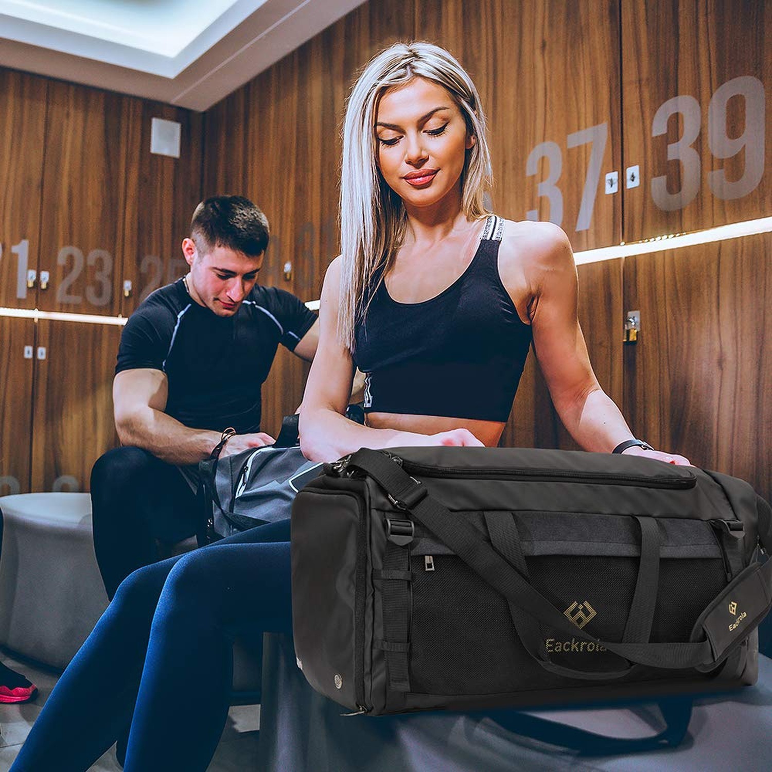 Large Sports Gym Bag, Travel Duffel bag with Wet Pocket & Shoes Compartment f…