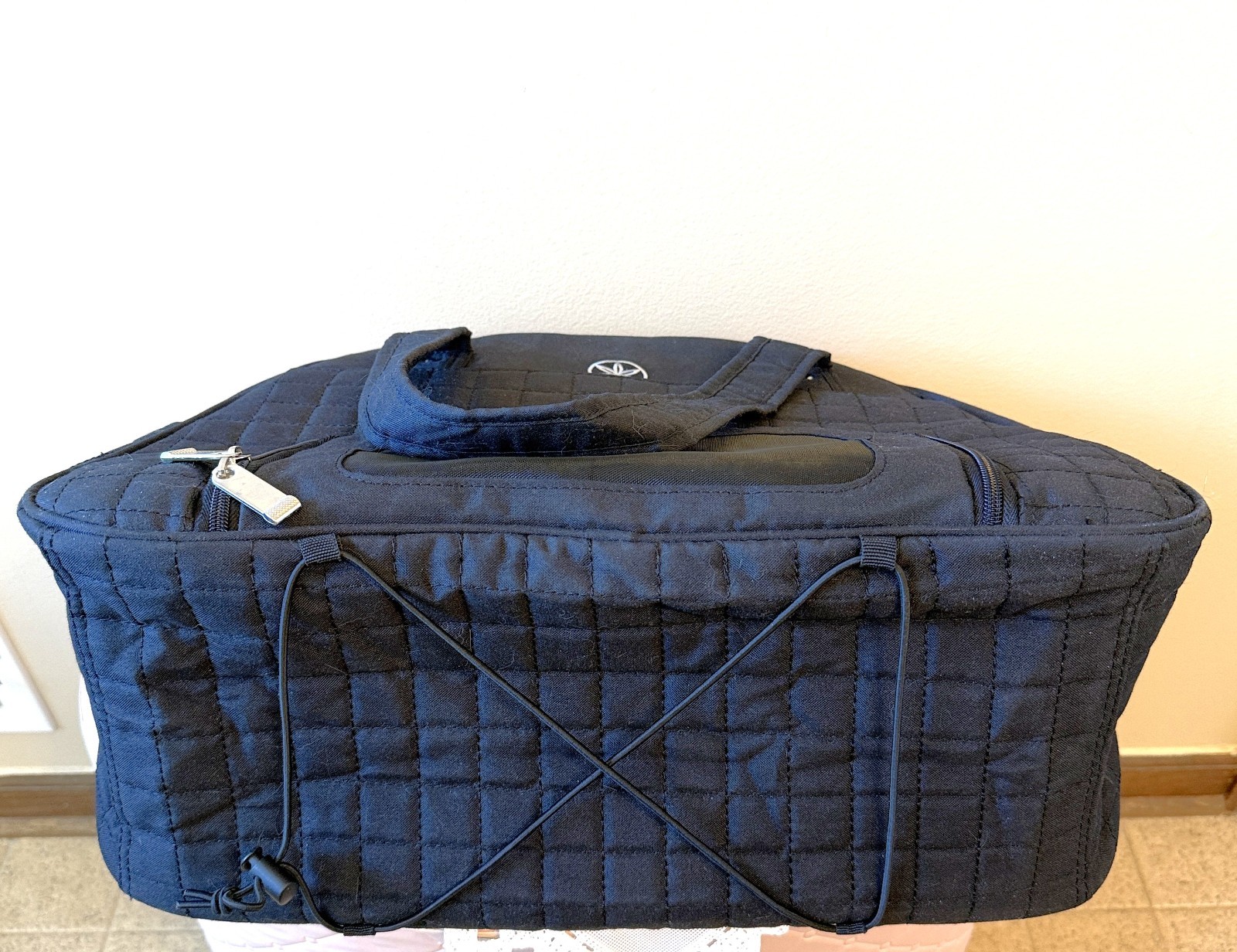 Black Quilted Polyester Gaiam Everything Fits Yoga Bag New
