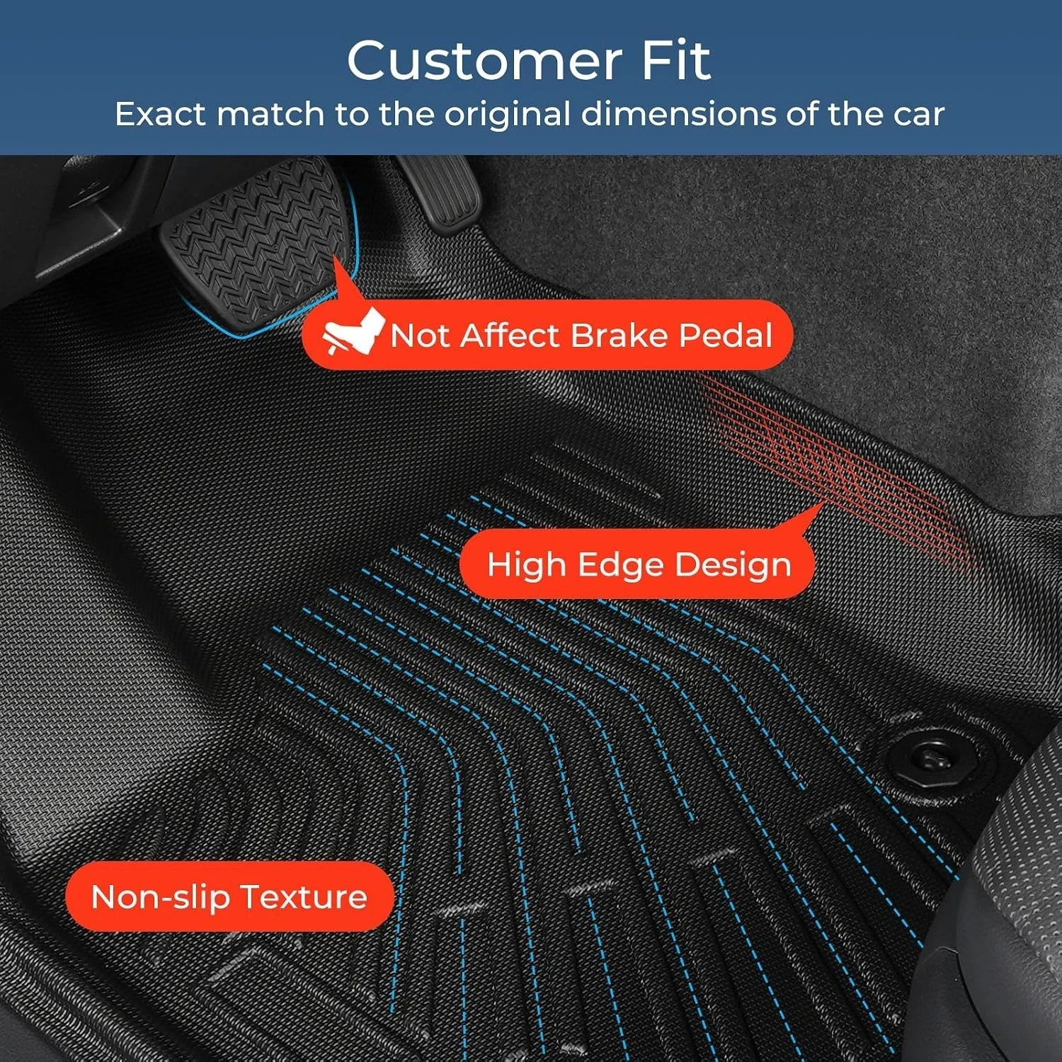 Promrmr TPE Floor Mats Set for Hyundai Ioniq 9 7-Seats 2026, All-Weather Wate…