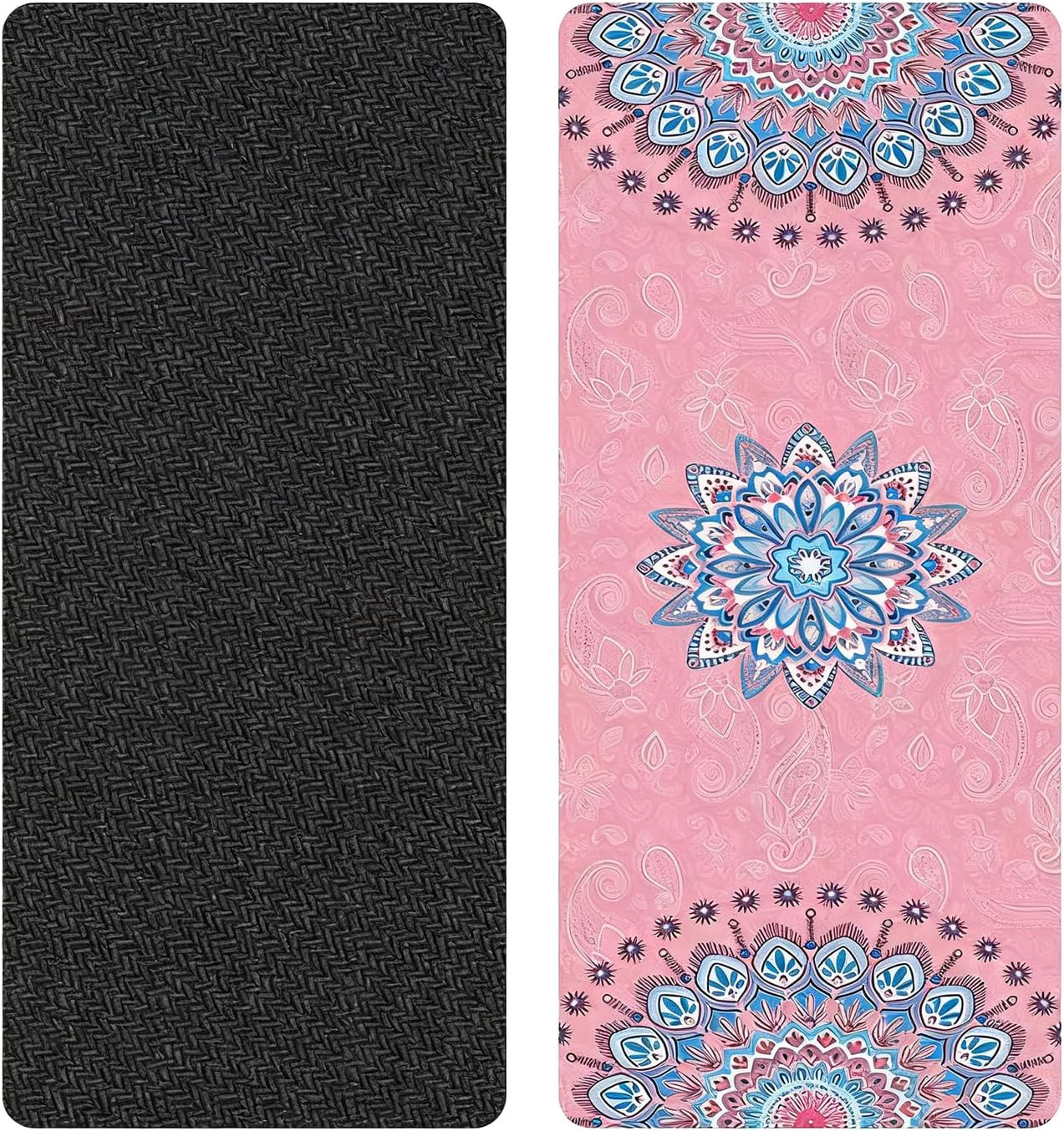 Extra Long TPE Yoga Mat 27×72 Inch, 5mm Thick, Non-Slip for Home Workout