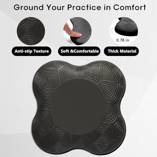 2 Pack Yoga Knee Pads Mat Set – Extra Thick Foam Kneeling Pad Cushion for black