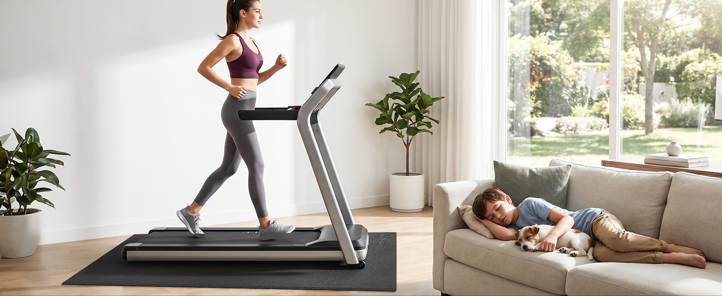 Treadmill Mat, Bike Trainer Mat for Stationary Spin Bike, 72&Prime; x 48&Prime; Non Slip