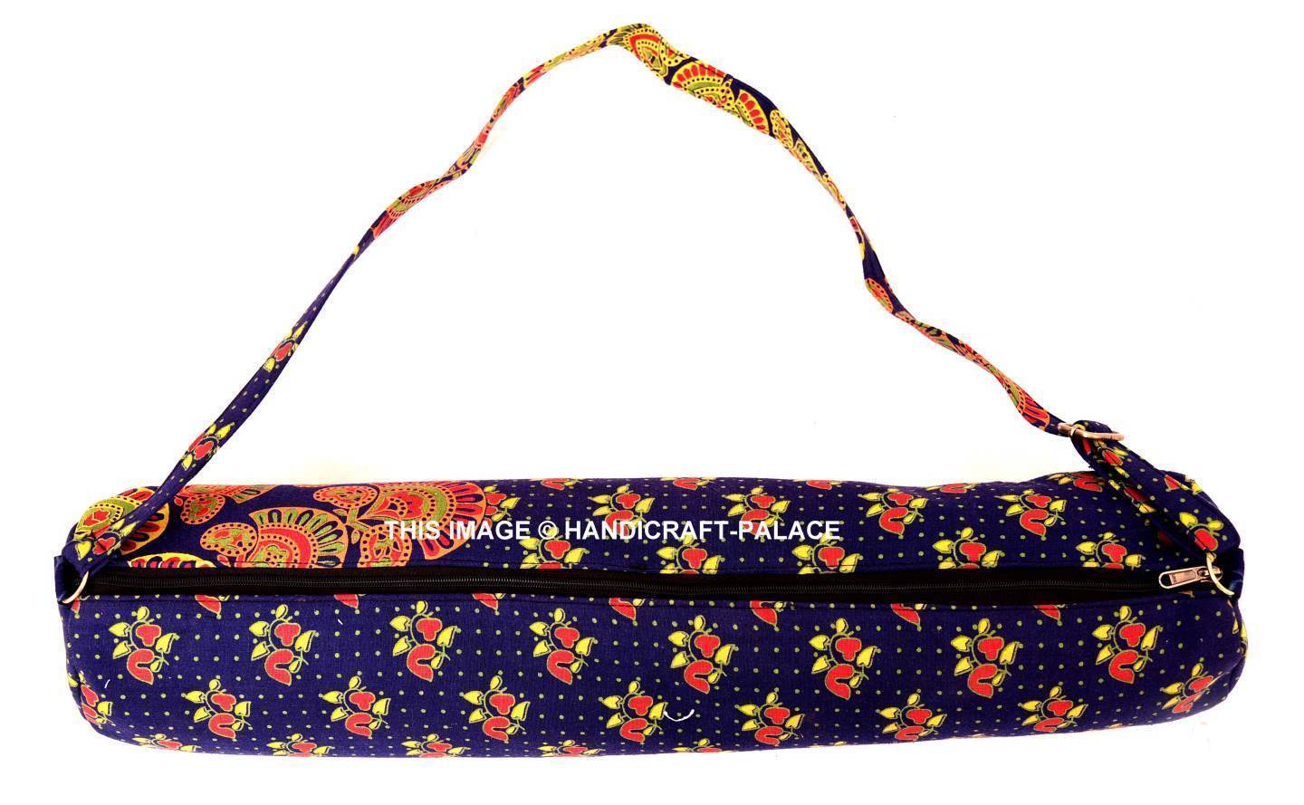 5 PC Wholesale Lot Mandala Yoga Mat Long Fitness Carrier Bag with Shoulder Strap
