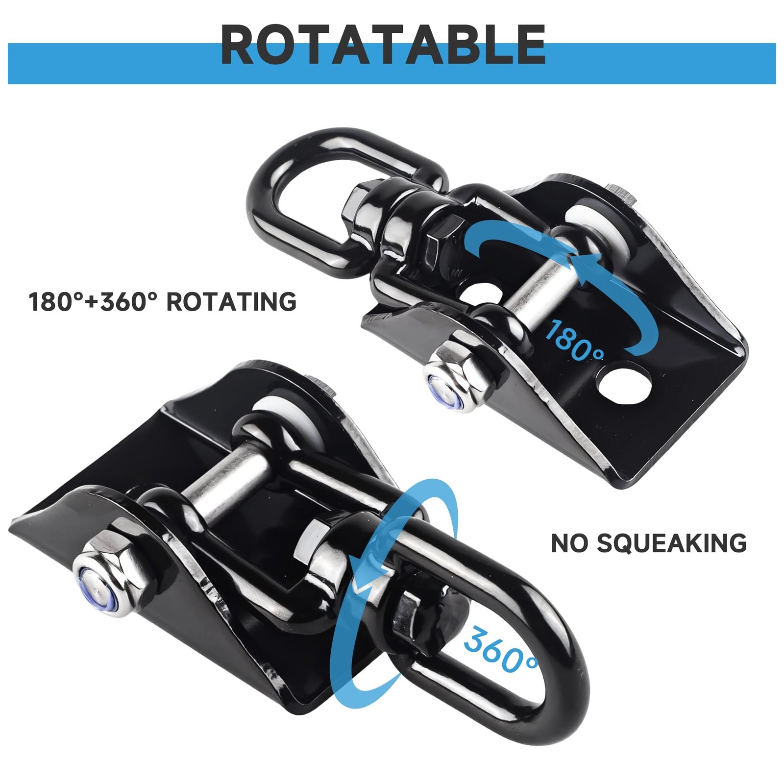 360°Rotating Hammock Hanging Kit – Heavy Duty Hanging Hooks for Swing Hangi