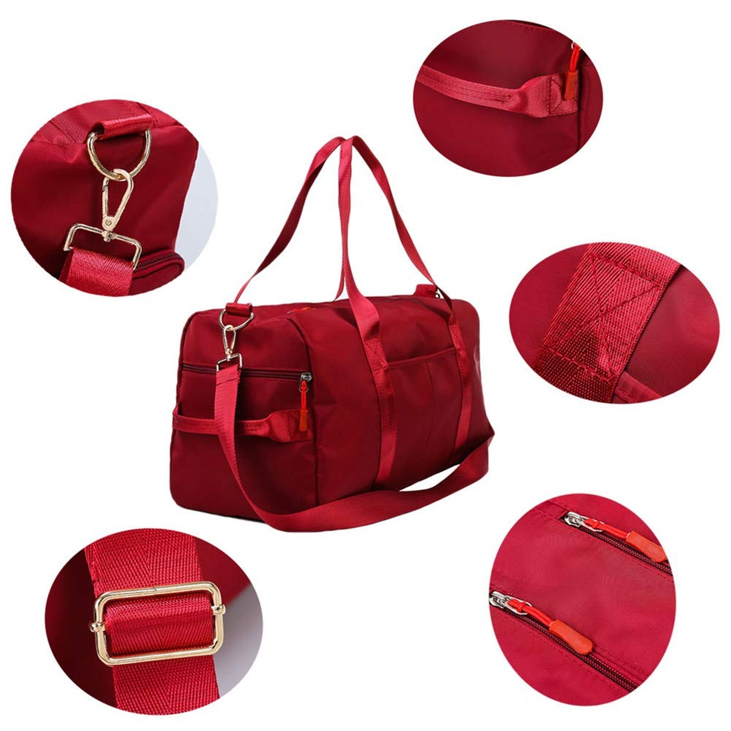Sports Gym Bag for Women or Men Travel Duffel Bag with Wet Pocket and Shoes C…