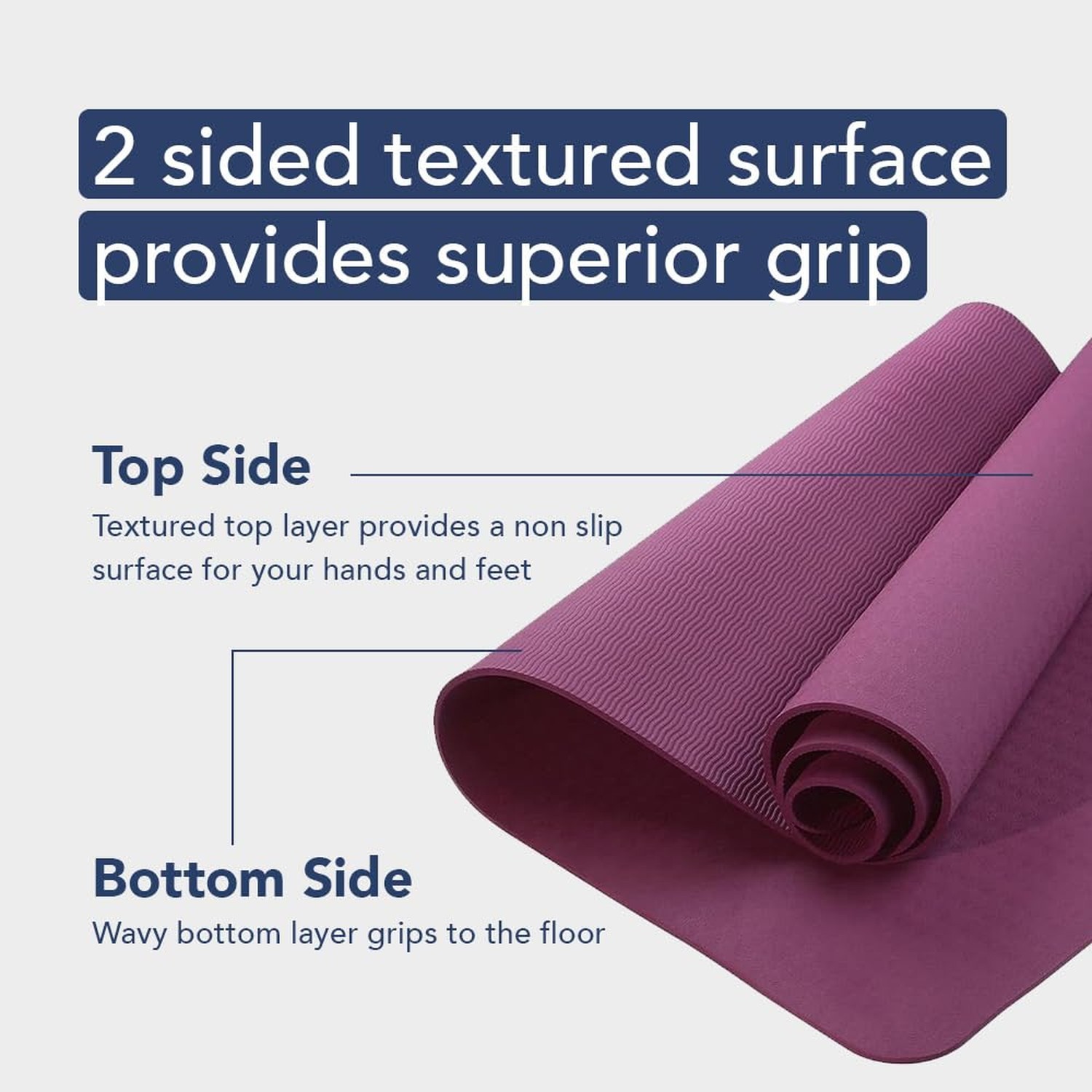 Premium Clever Yoga Mat – Extra Long Yoga Mat Suitable For All Yoga Types – W…
