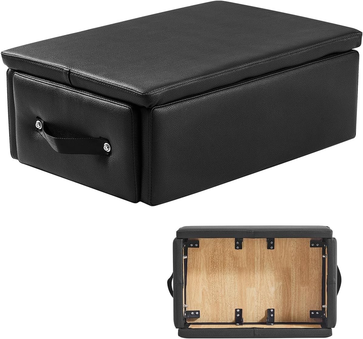 Pilates Reformer Foldable Box for Reformer 25x17x9 inch Black 350 lbs