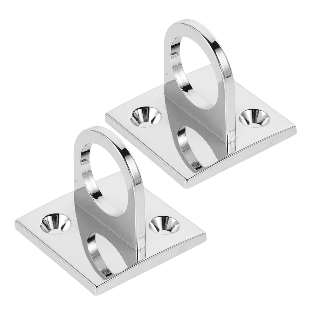 2 Pcs Marine Hardware Fittings Hammock Hooks with Mounting Plate