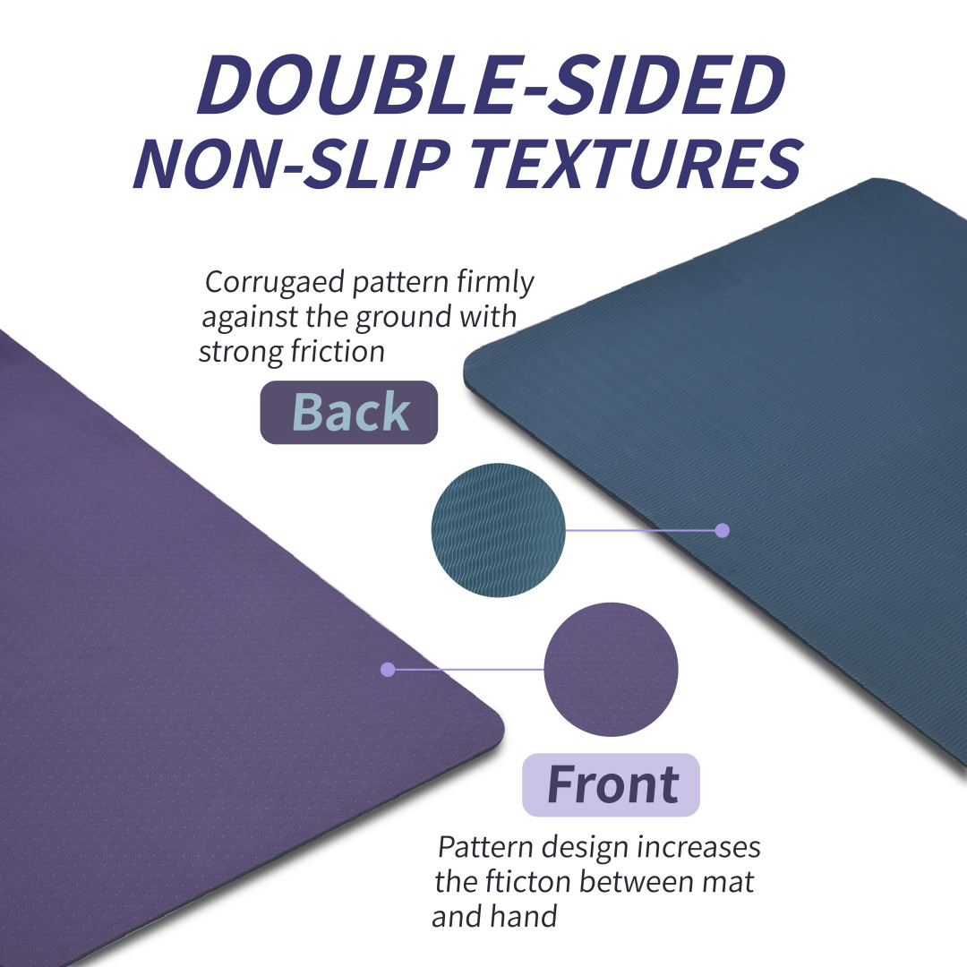 Yoga Matt – Non-Slip Design, Professional TPE Exericise Mat, 72 X 24 Multi-Purp