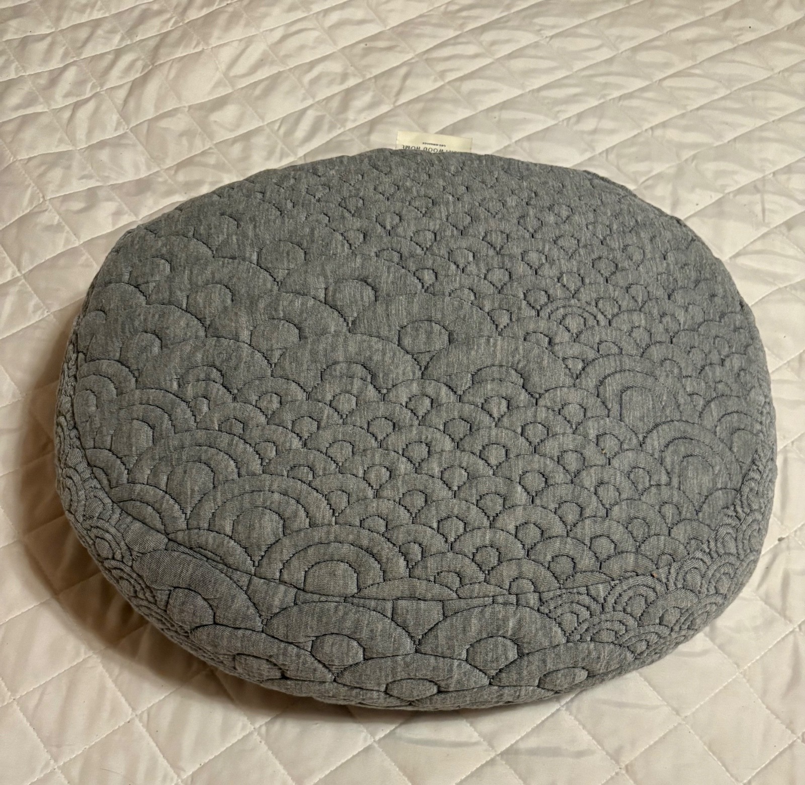 Brentwood Home Crystal Cove Collection Yoga Bolster Gray Fabric 16x13x8