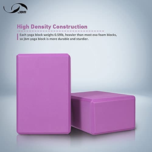 Yoga Blocks 2 Pack 9x6x4 Inch Cork with Strap for Meditation Exercise Stretch
