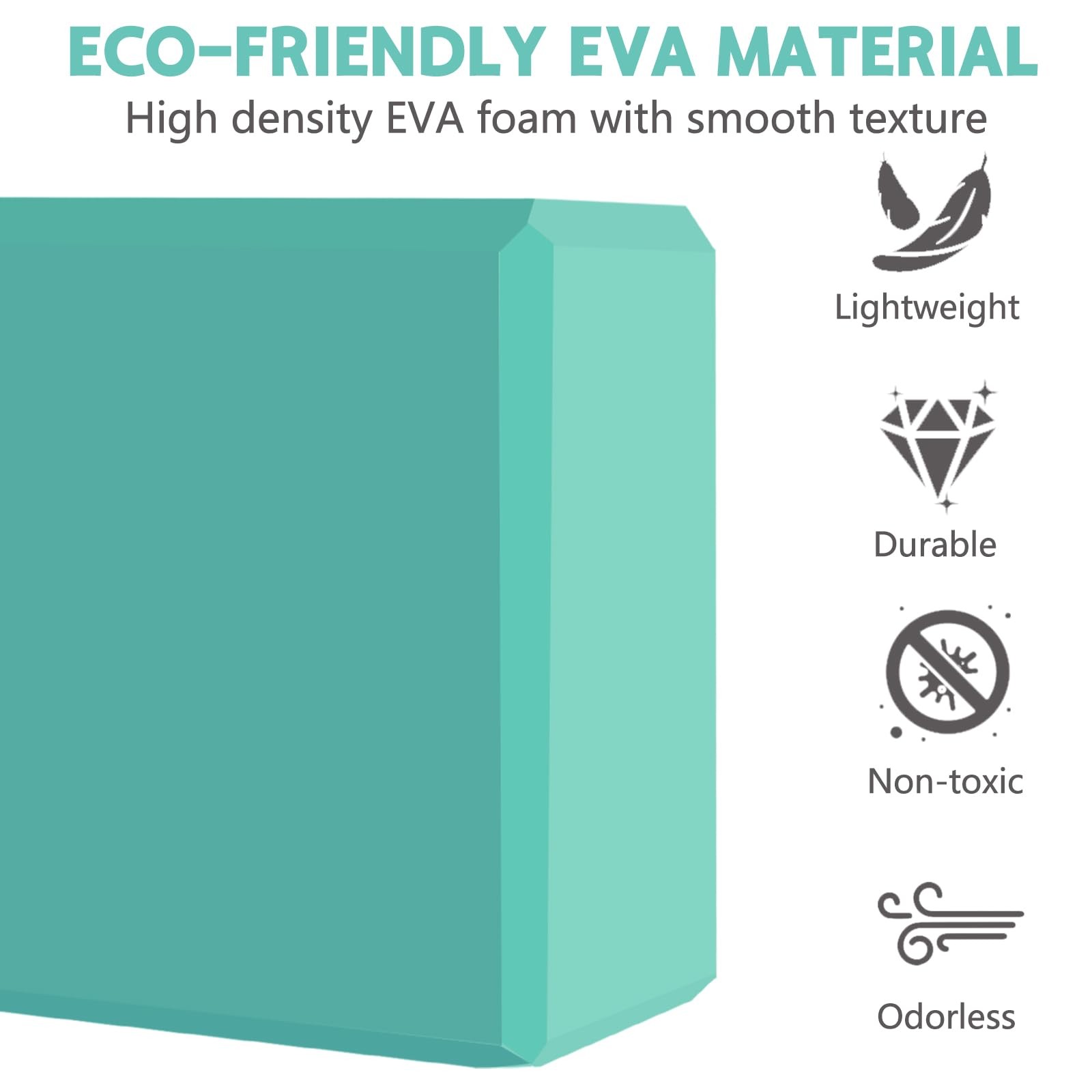 9&Prime;x6&Prime;x3&Prime; Yoga Blocks, Soft NonSlip Surface Premium Foam Blocks, Supportive, L…