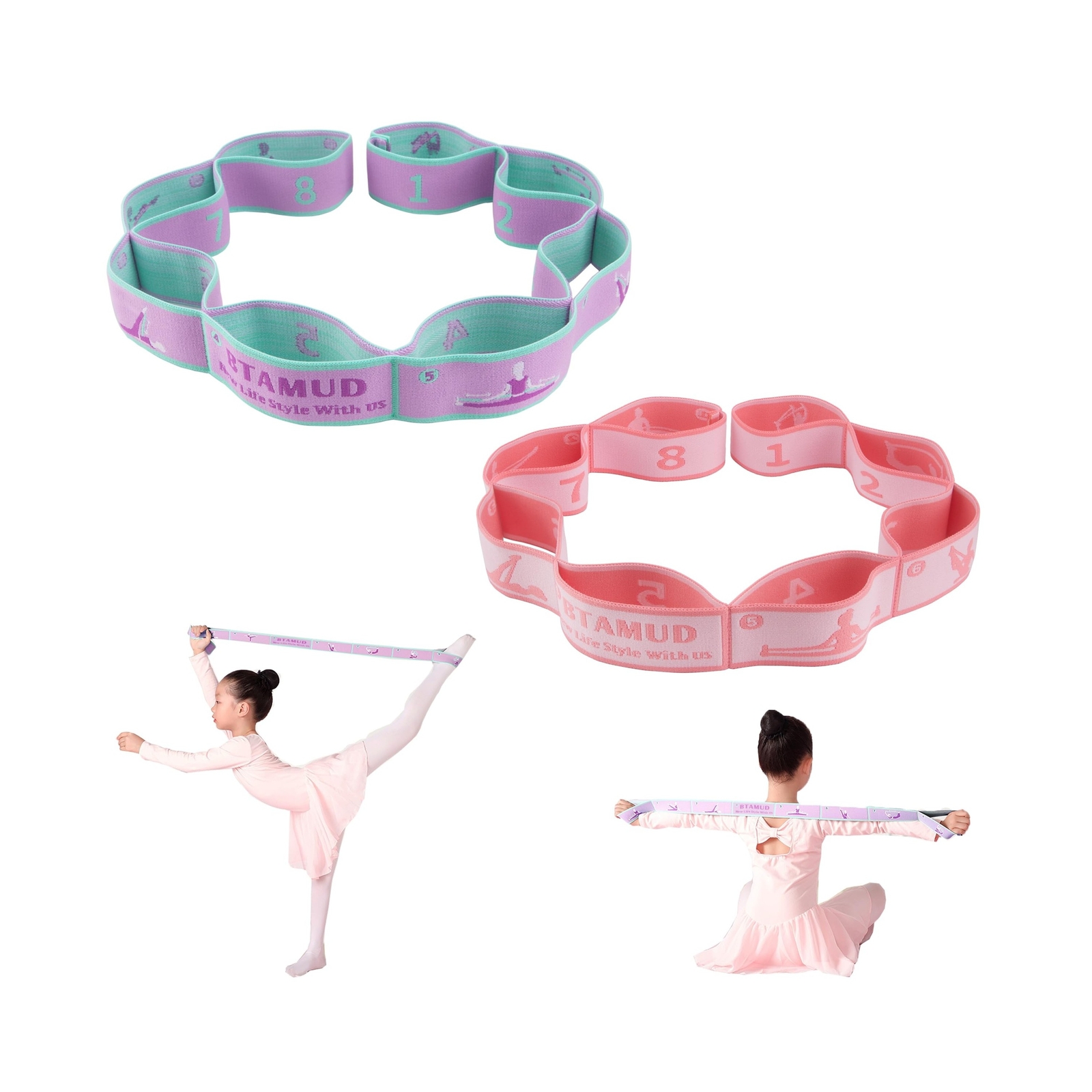 2 PCS Stretch Strap for Kids Dance Elastic Band for Children Gymnastics Stret…