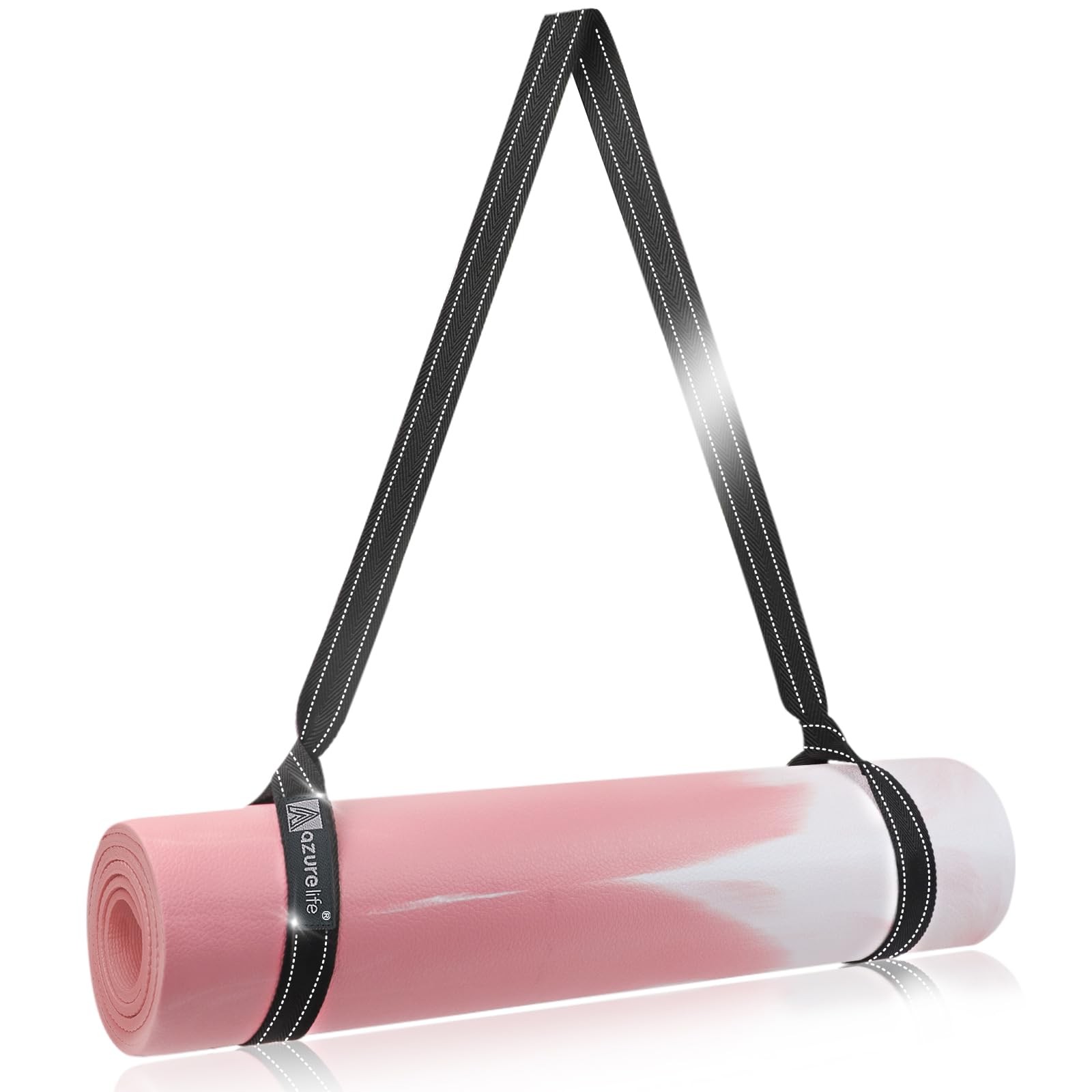 A AZURELIFE [MAT NOT Included] Yoga Mat Sling, Straps 71&Prime;, #1-black