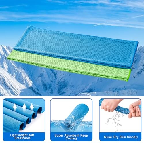 CADONO 4 Pack Cooling Towels – Microfiber Ice Towel for Sports, Gym, Yoga, Trave