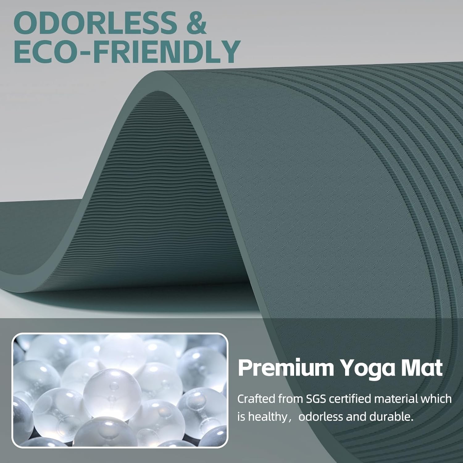 Large Yoga Mat, 72&Prime; x 36&Prime; x 2/5&Prime;（10MM） Thick Non-Slip Exercise Mat,
