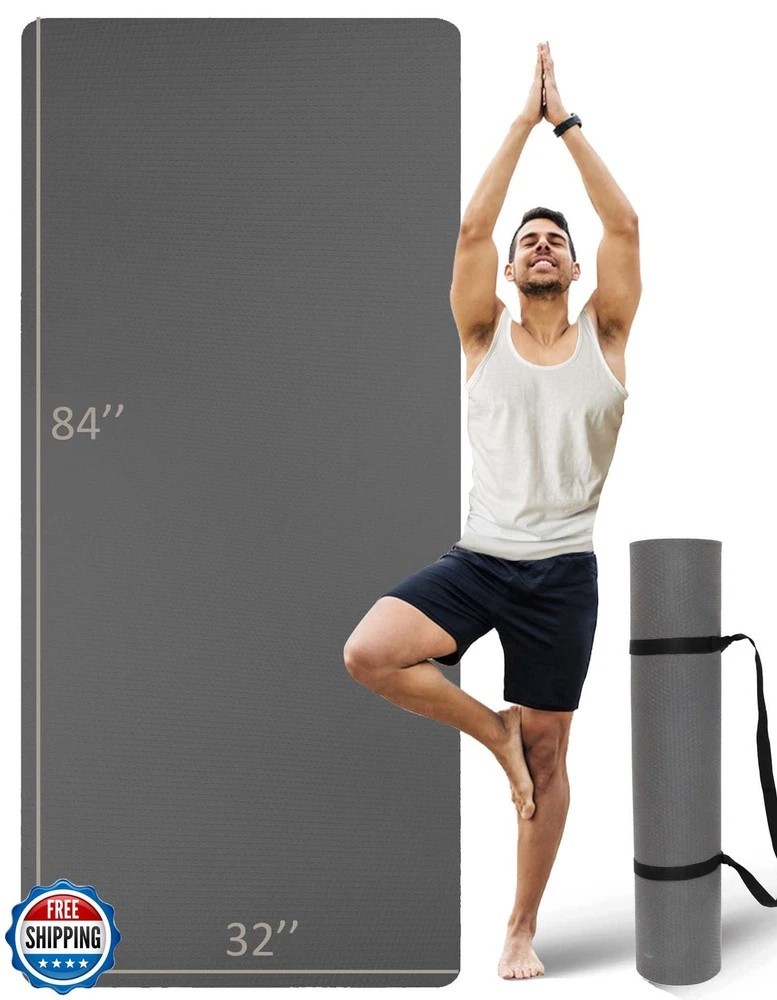 Extra Long & Wide Thick Yoga Mat for Tall Men & Women, 84 » x 32 »x 7mm Oversize