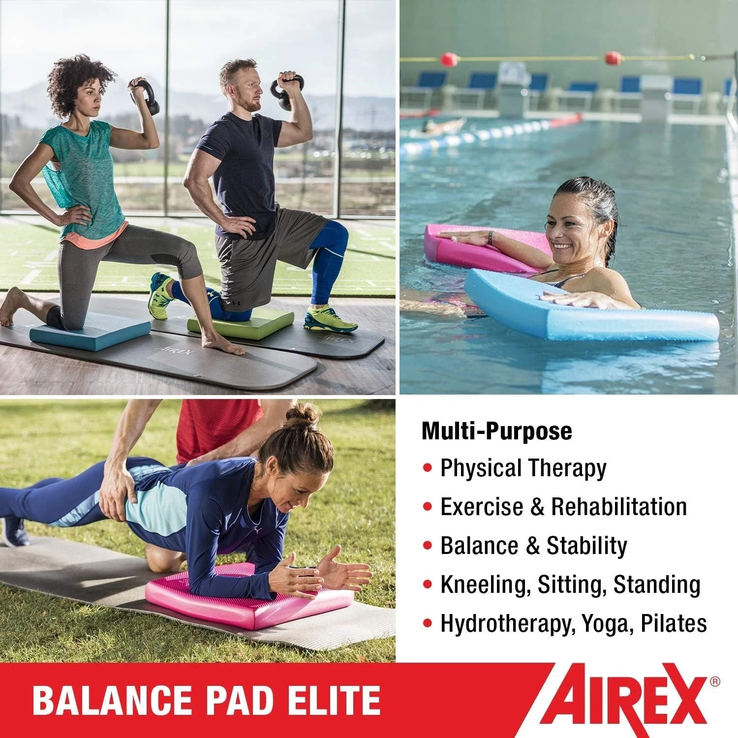 Blue Foam Exercise Balance Pad Yoga Pilates Kneeling Stability Cushion