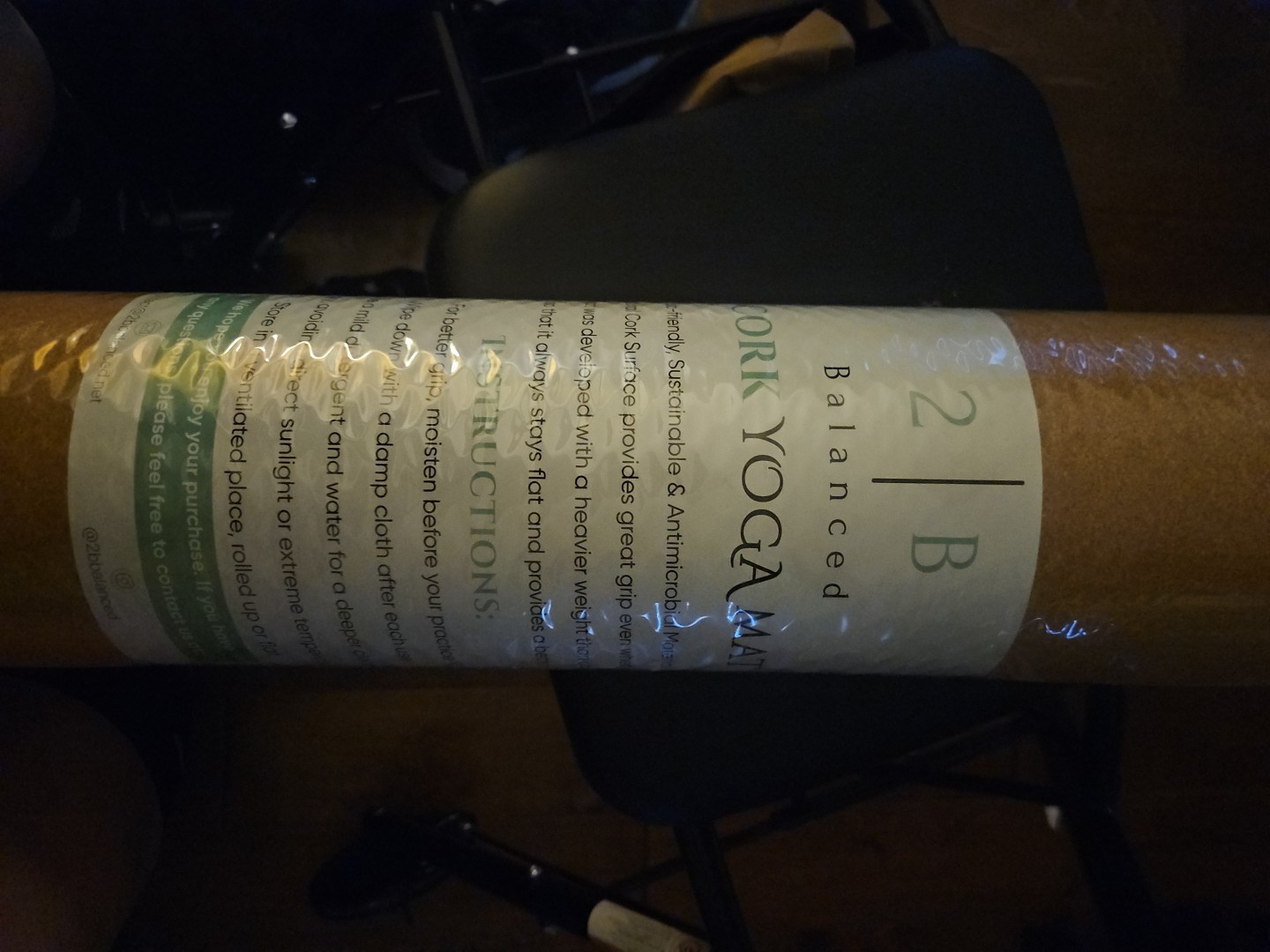 2 B BALANCED Premium Cork Yoga Mat