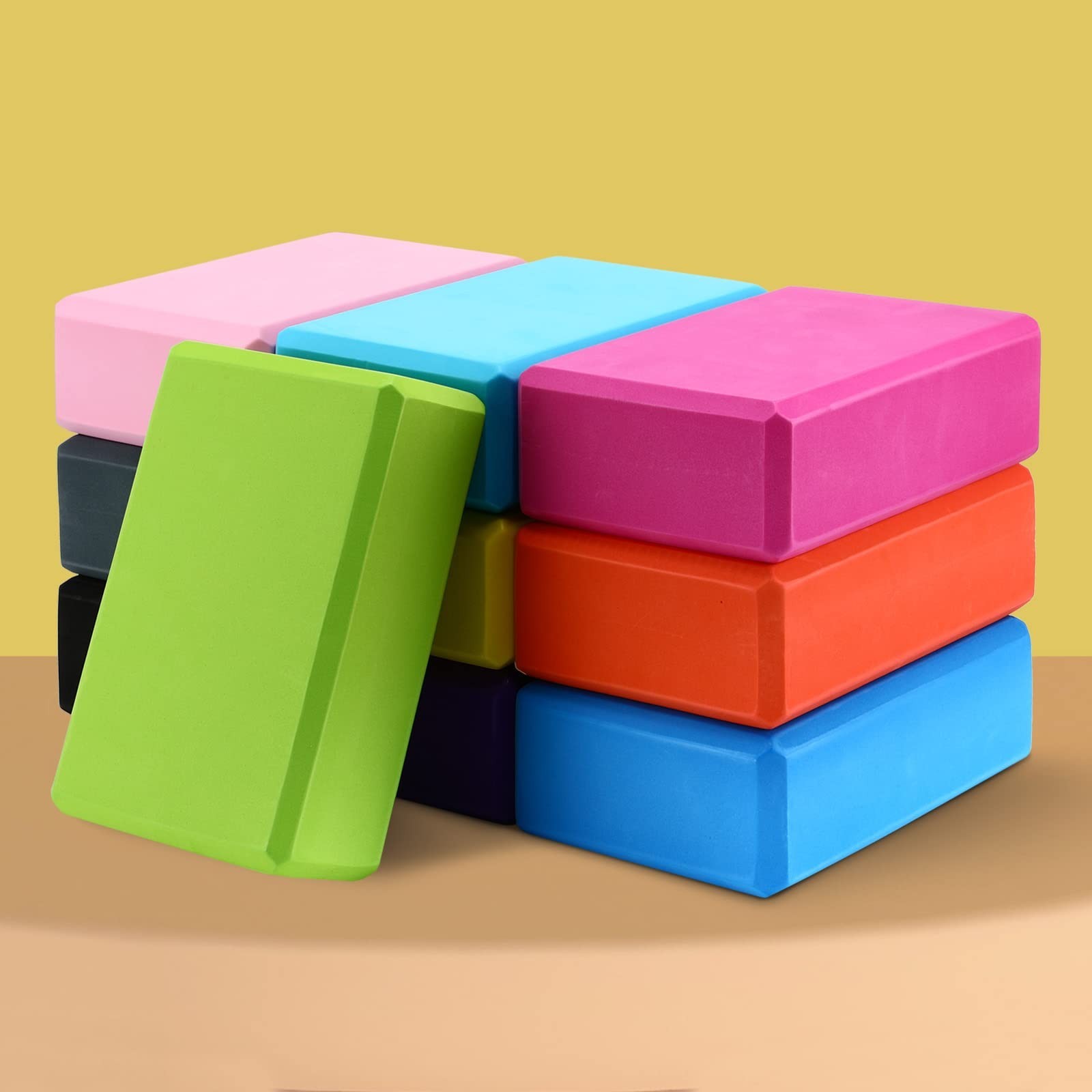 10 Pcs Foam EVA Yoga Blocks Lightweight Non Slip Supportive Yoga Bricks for P…