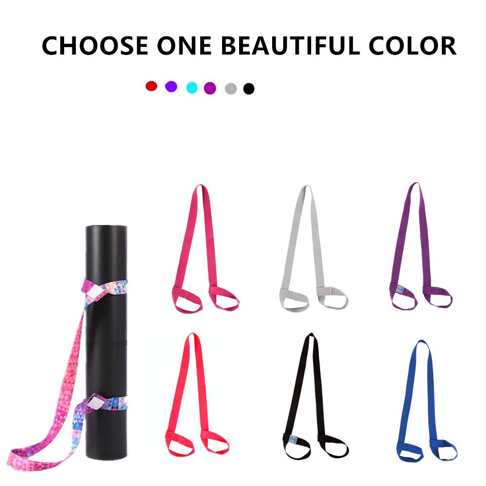 Yoga Mat Strap Carrier, Adjustable Thick Straps Sling for Carrying Large Mats…