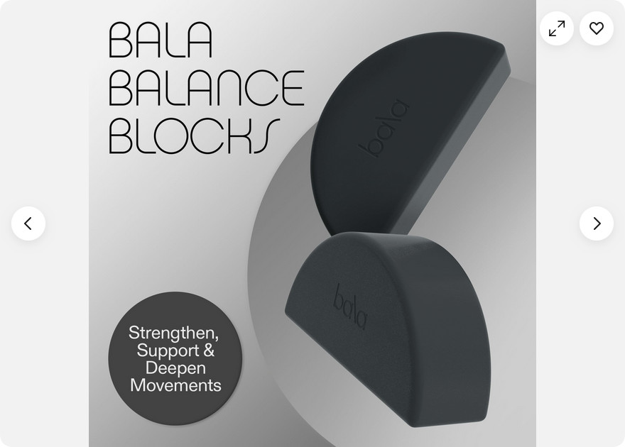 Perfect Gift ! Bala 1/2 Moon Balance Blocks 4 Pilates Yoga Stretching Black NEW