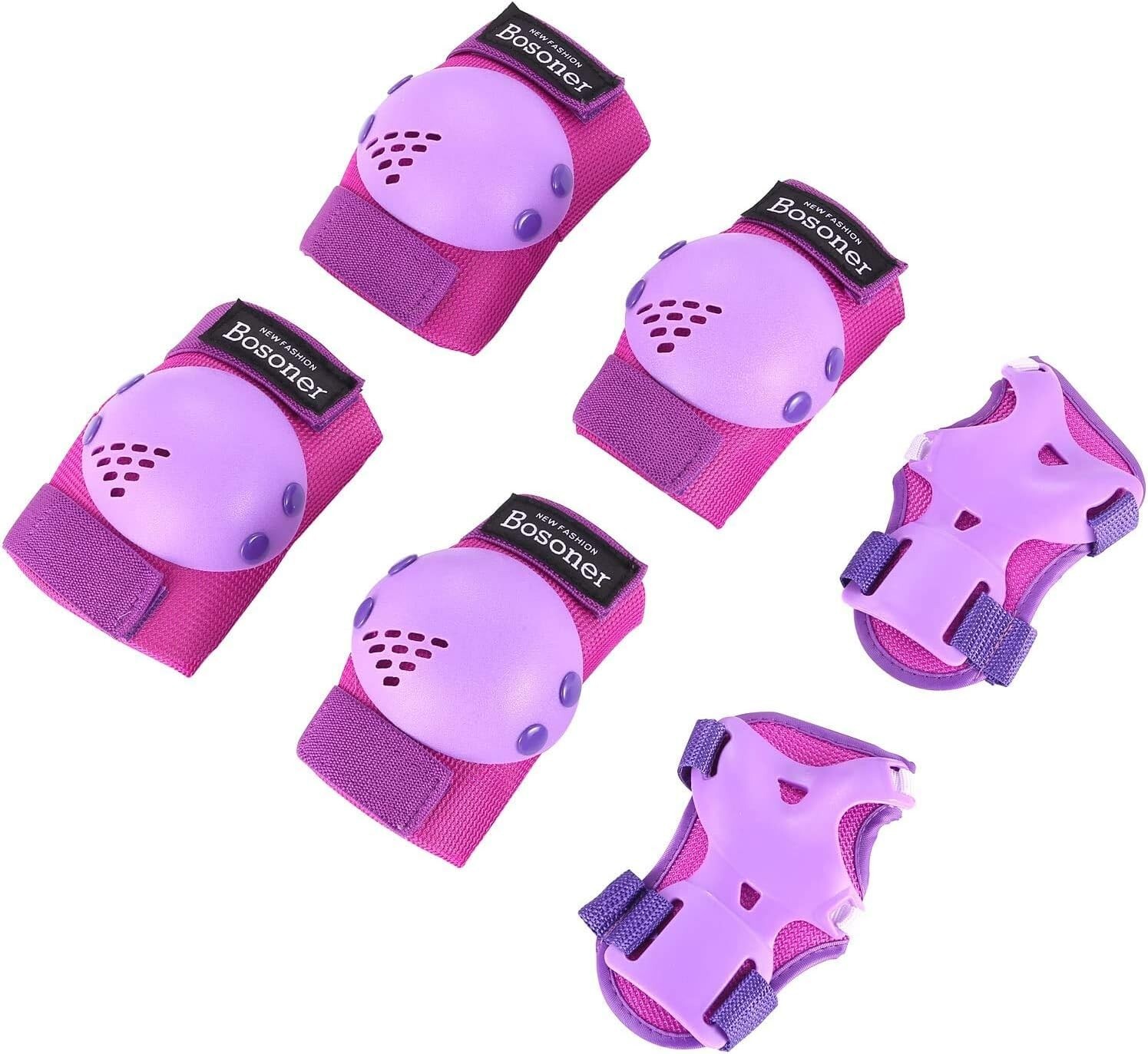 Kids Knee Pads Elbow Pads Wrist Guards Set for 3-7 Years Roller Skates, Cycling