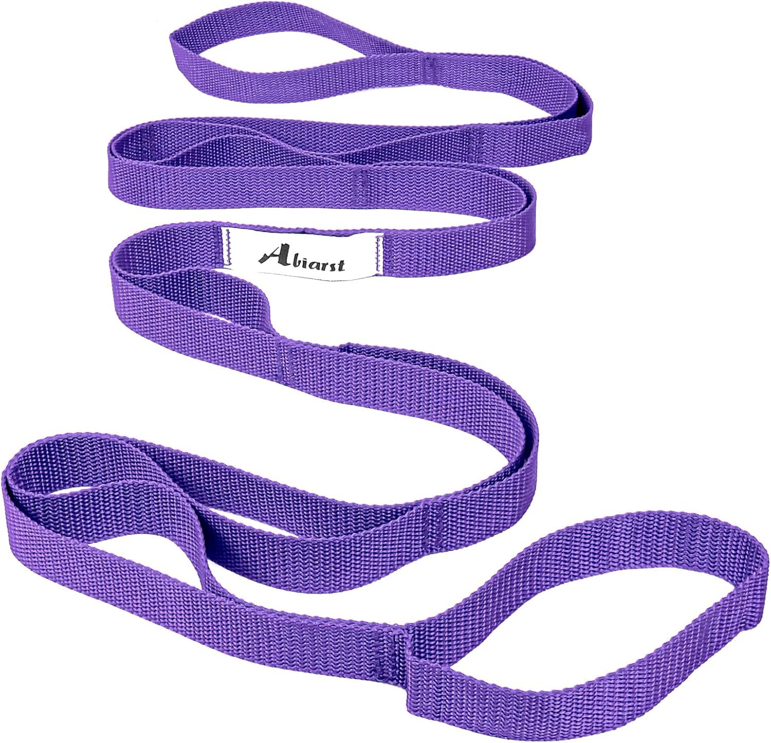 Abiarst Stretching Strap Yoga Strap for Physical Therapy, 10 Loops Yoga Strap…