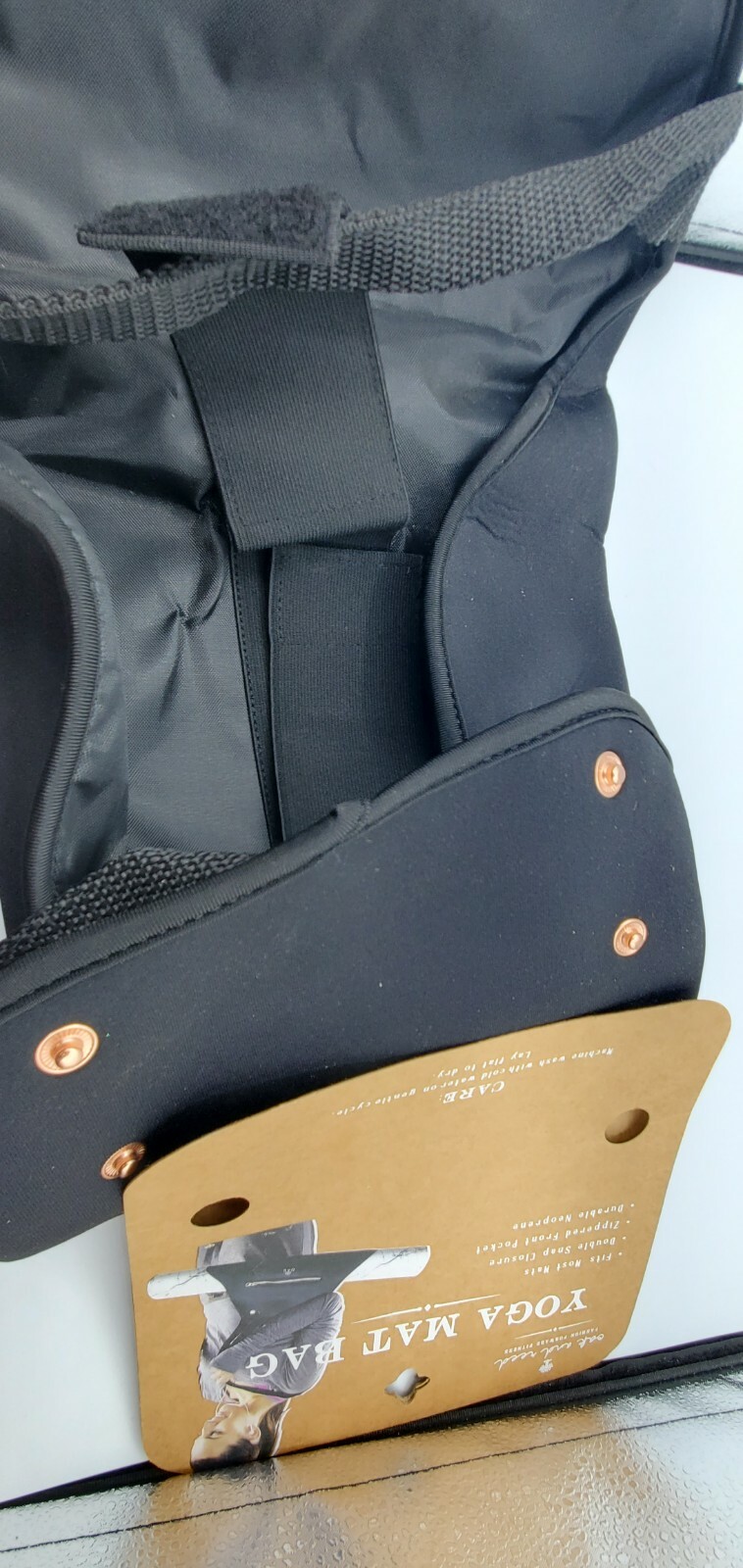 Oak And Reed Neoprene Yoga Mat Bag Fits Most Mats Durable Zippered Pocket black
