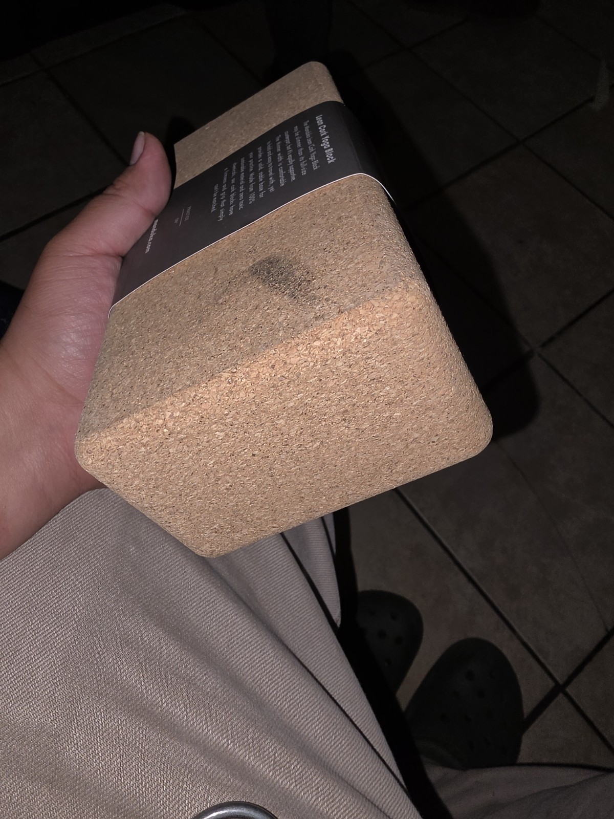 Manduka Cork Lean Yoga Block – Resilient 3&Prime; x 4&Prime; x 8.5&Prime;,