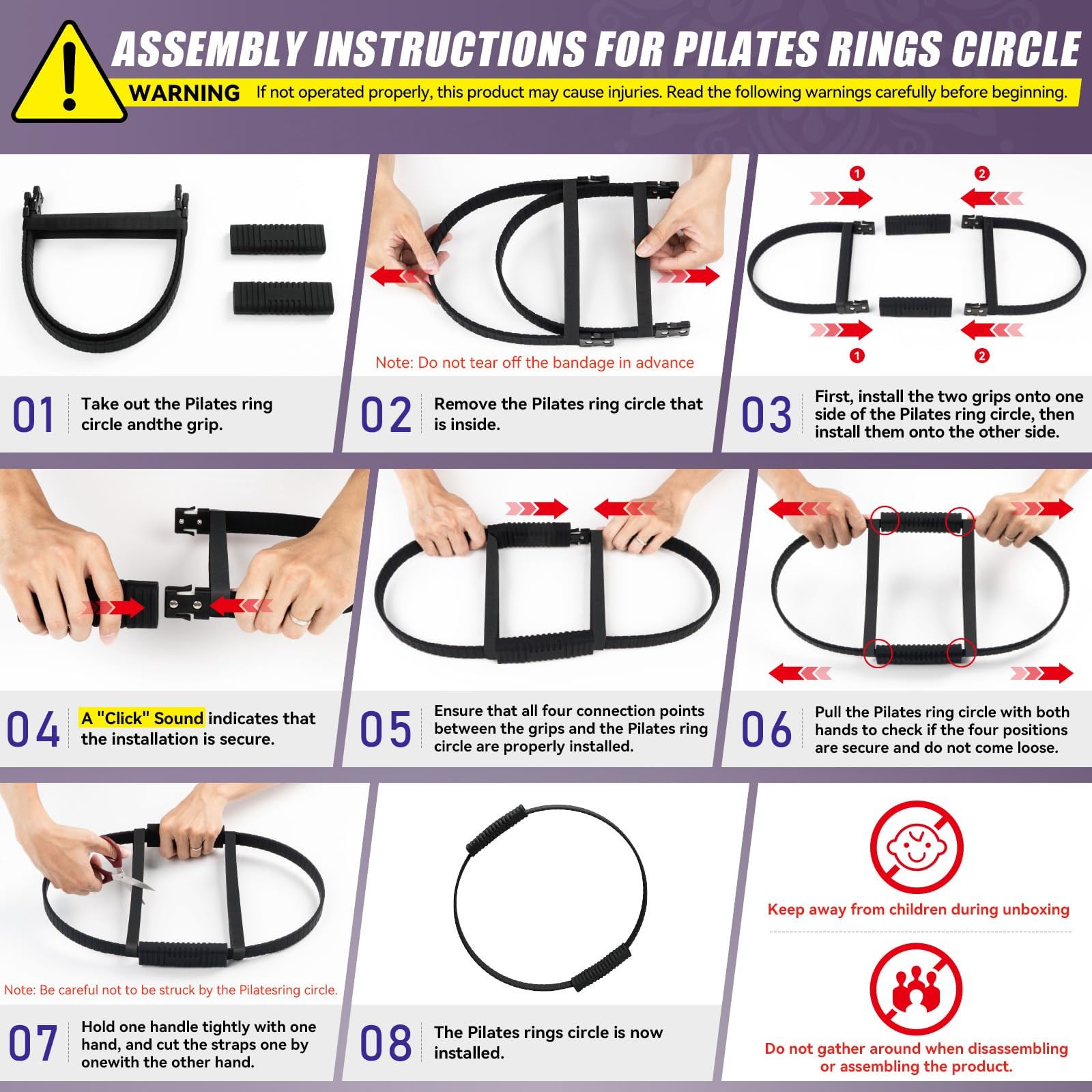 Pilates Ring Circle, 14&Prime; Magic Circle Pilates Rings for Focusing on Toning In…