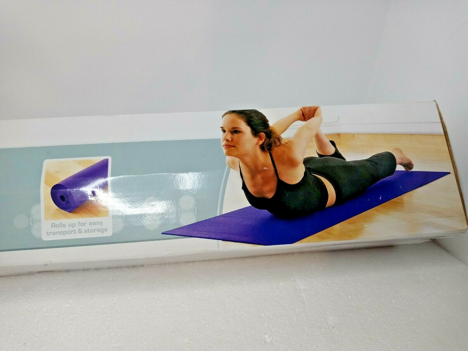 Athletic Works Yoga Mat Purple exercise 68 in L x 24 in W x 3 mm