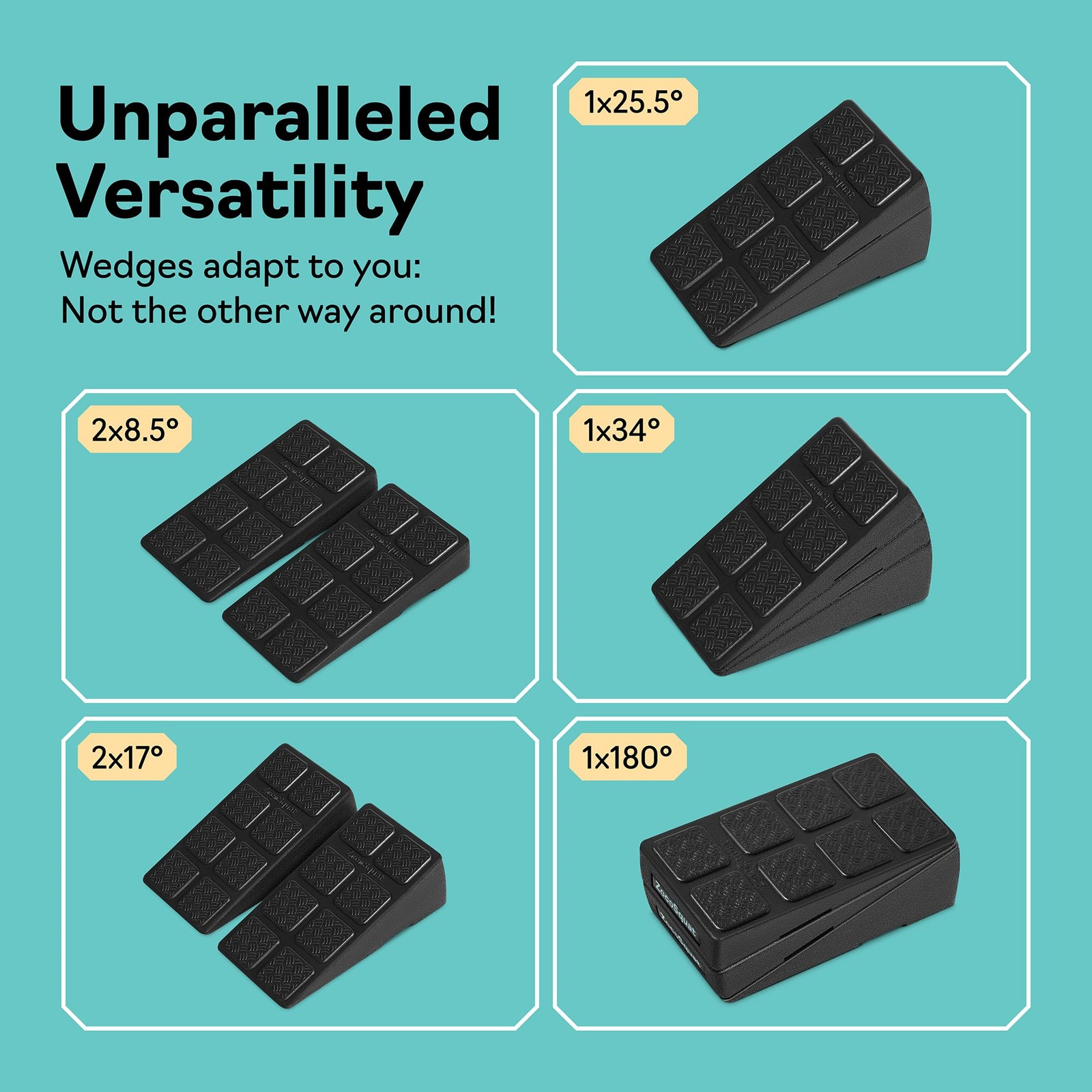 Squat Wedge Block Set of 3/5 – 960 LBS Capacity – Slant Board for Calf Stretc…