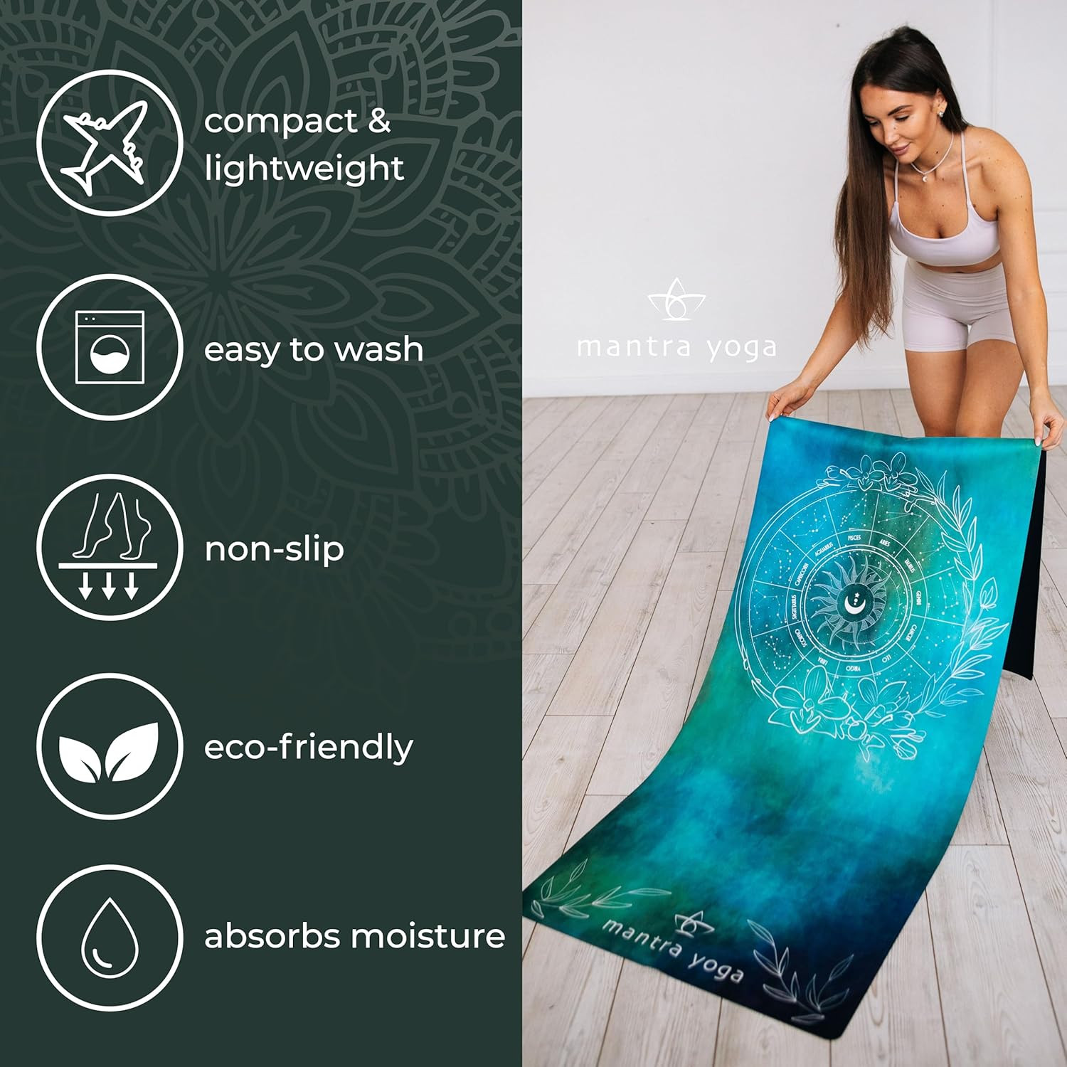 Eco-Friendly Foldable Yoga Mat with Knee Pad – Lightweight & Portable 72&Prime;x24