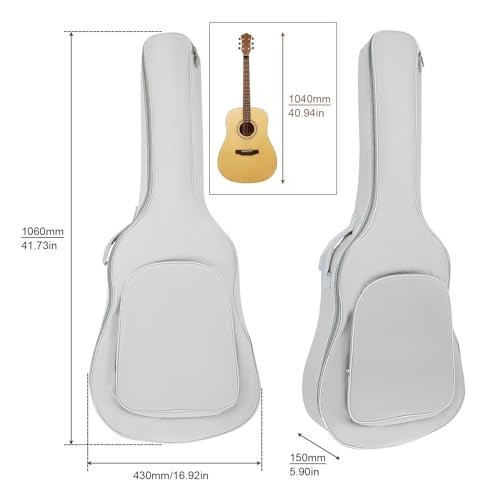 REMAGIC Acoustic Guitar Bag 40 41 Inch – Double Shoulder Adjustable Straps