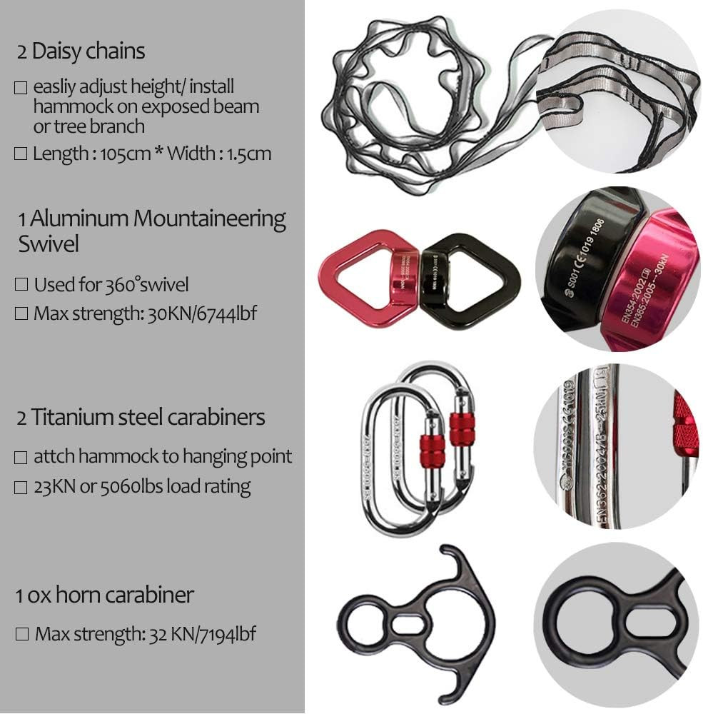 Deluxe Aerial Silks Equipment Set – 11 Yards Aerial Yoga Hammock Swing for Acrob