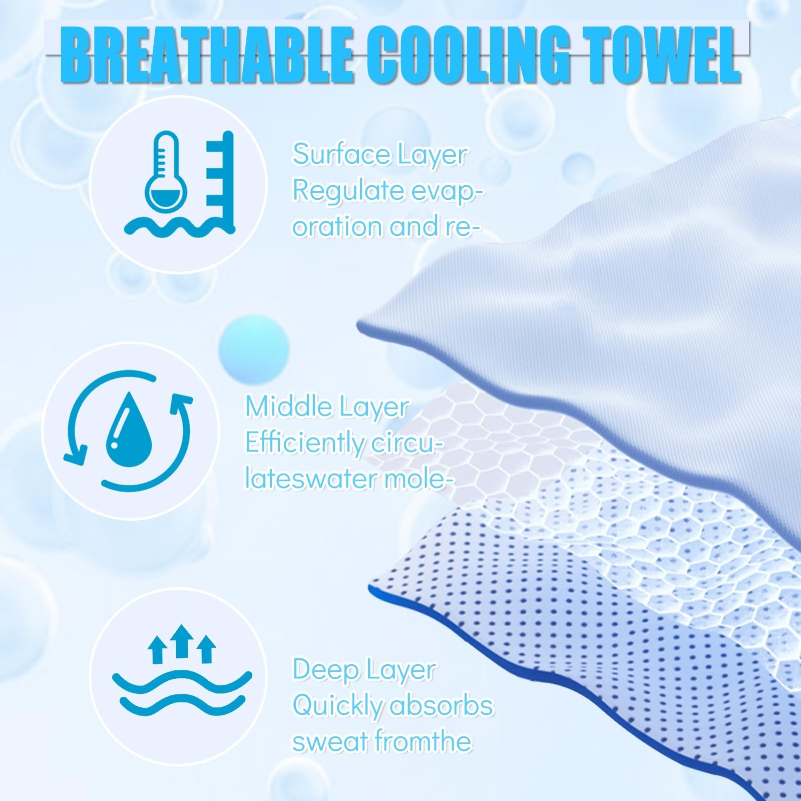 PAWPRO 4 Packs Cooling Towels for Neck and Face, Soft Breathable Gym Towels w…