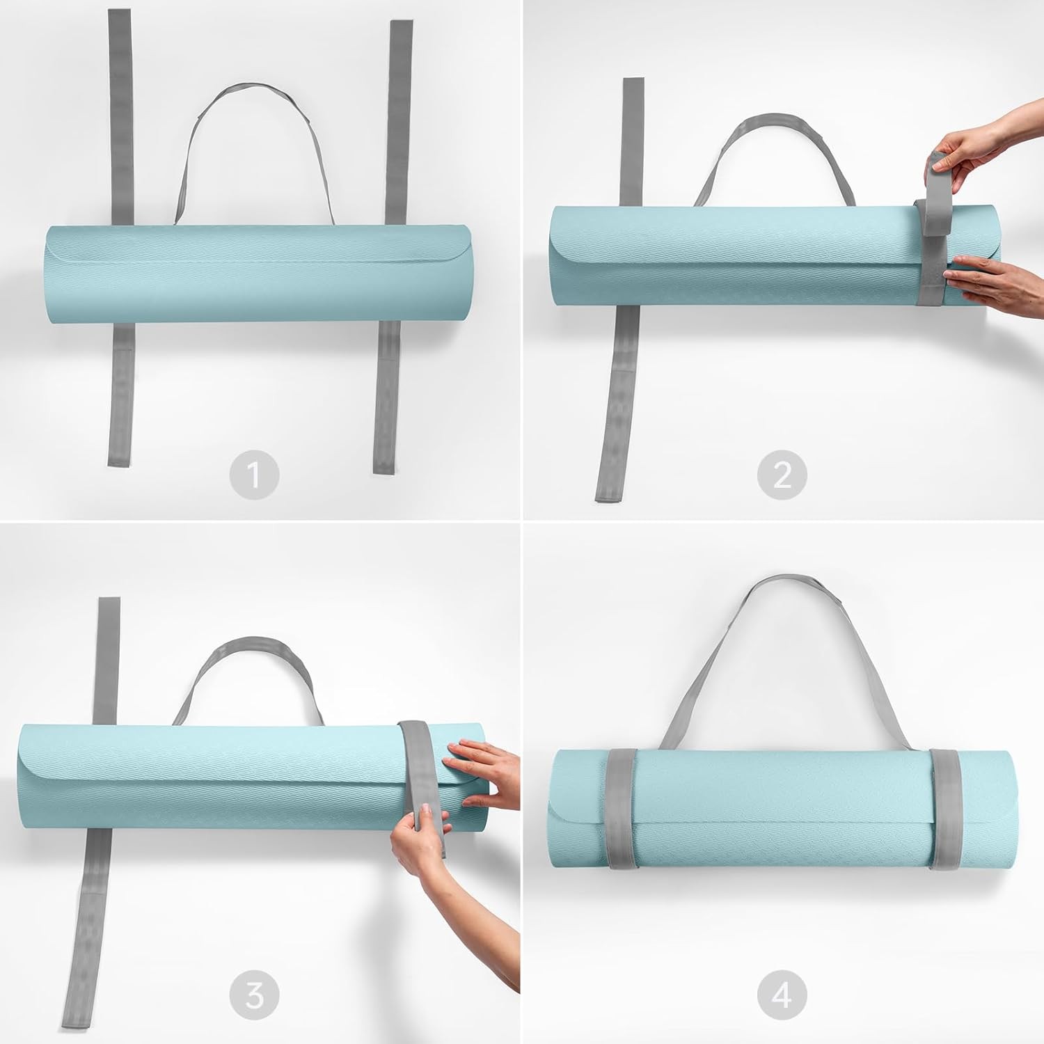 Adjustable Yoga Mat Strap With Hook and Loop Closure, Yoga Mat Holder