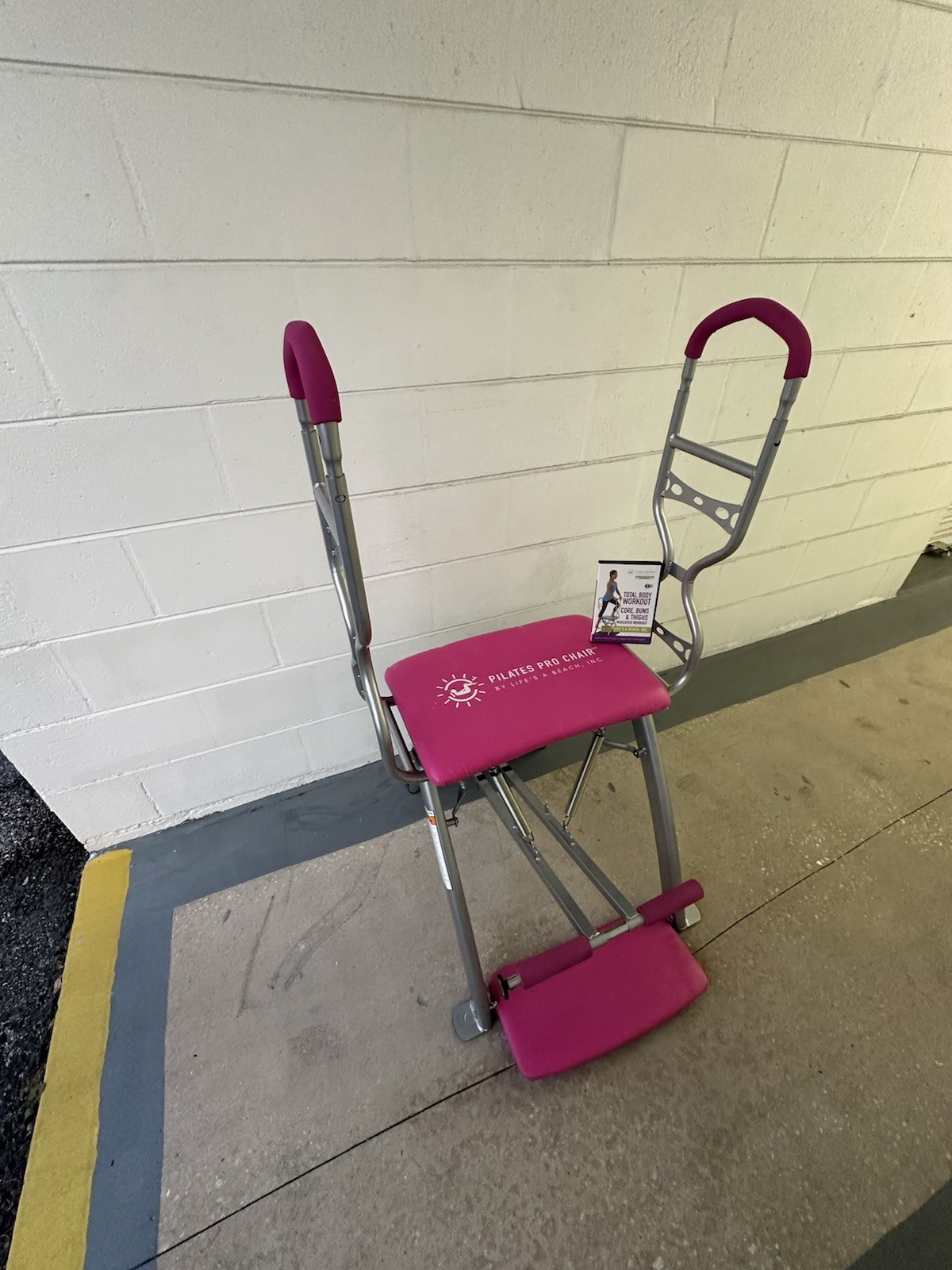 Pilates Pro Chair Pink Life&rsquo;s a Beach Inc Includes Side Sculpting Handles DVDs