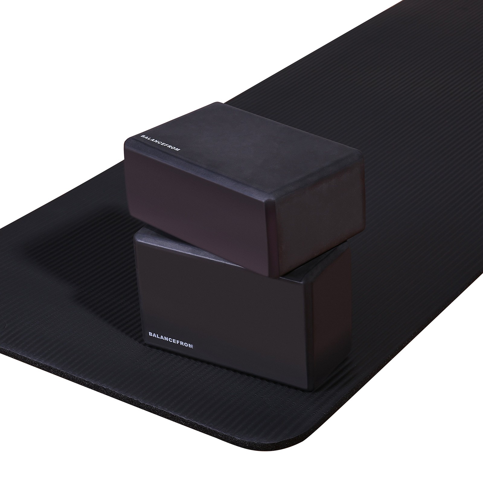 Set of 2 High Density Yoga Blocks, 9&Prime;x6&Prime;x4&Prime; Each, Pair (Black)