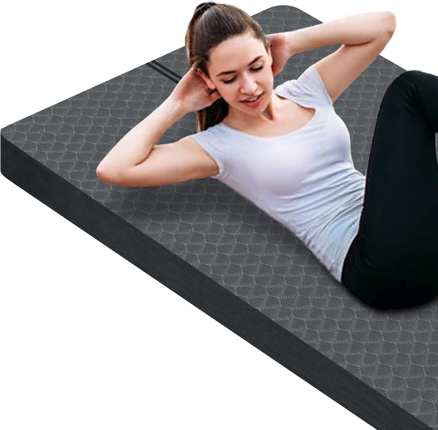 Large Exercise Mat – 15Mm/20Mm/30Mm Thick Yoga Mat | Workout Mat for Fitness, Yo