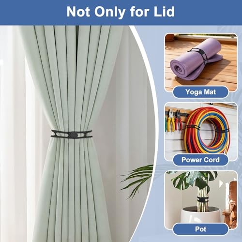 Set of 4 Silicone Straps – 21&Prime; Lid Strap – Self-Locking