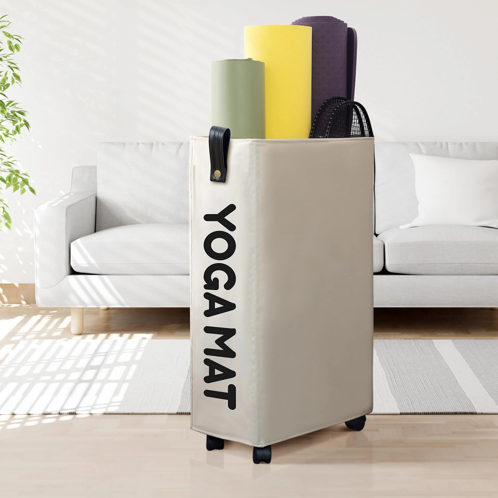 Yoga Mat Storage Rack, 22’’ Large Yoga Mat Holder Accessories, Home Gym Equipmen
