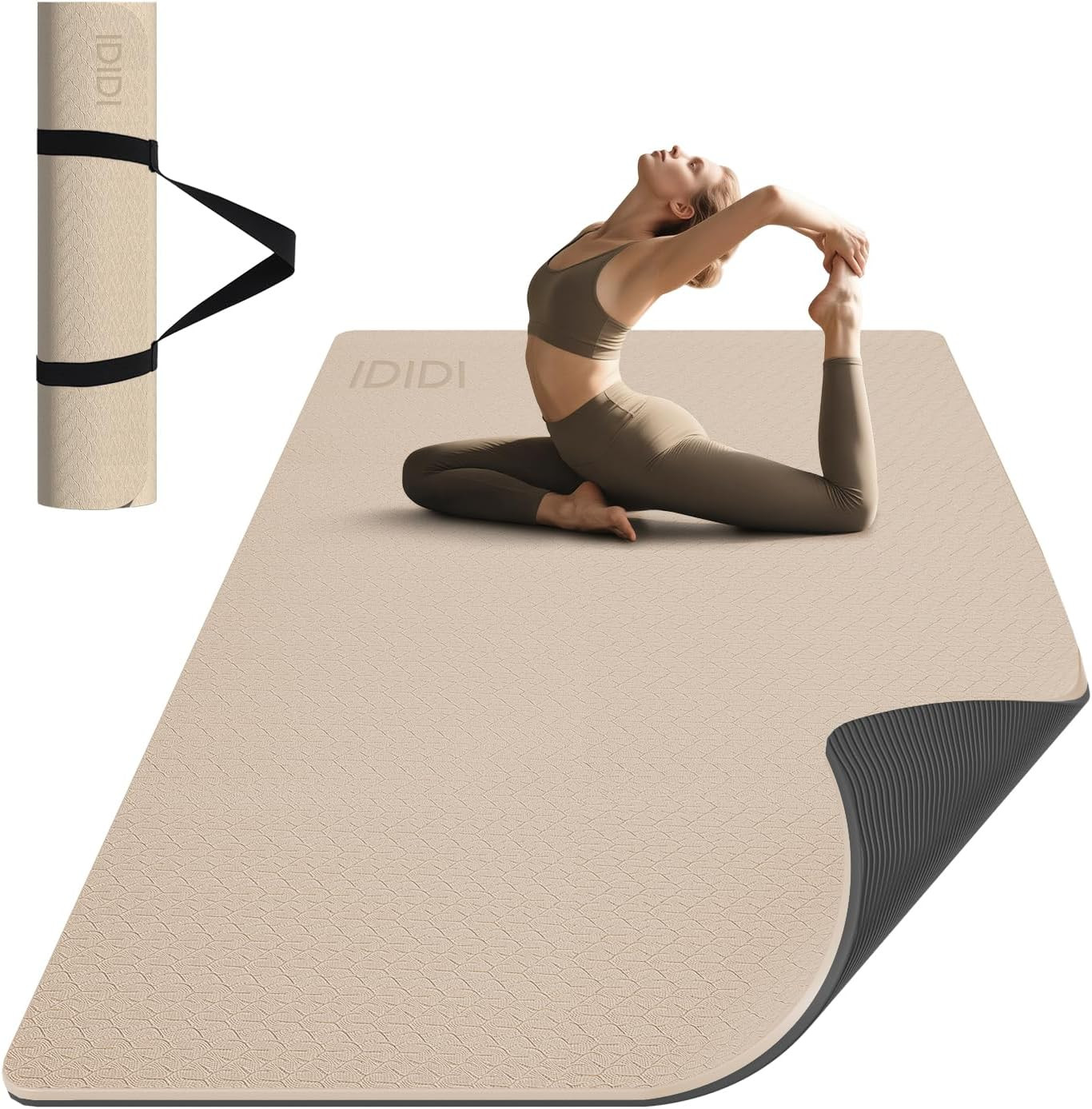 Large Yoga Mat (6&rsquo;X 4&prime;) – Extra Long and Wide Workout Mat for Men and Women,Non-
